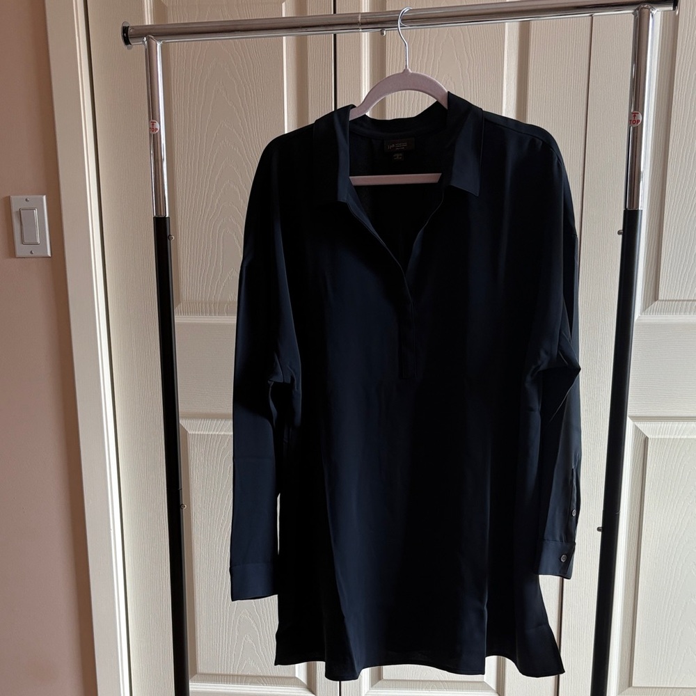 J. Jill Women's Black Casual Button Down Shirt